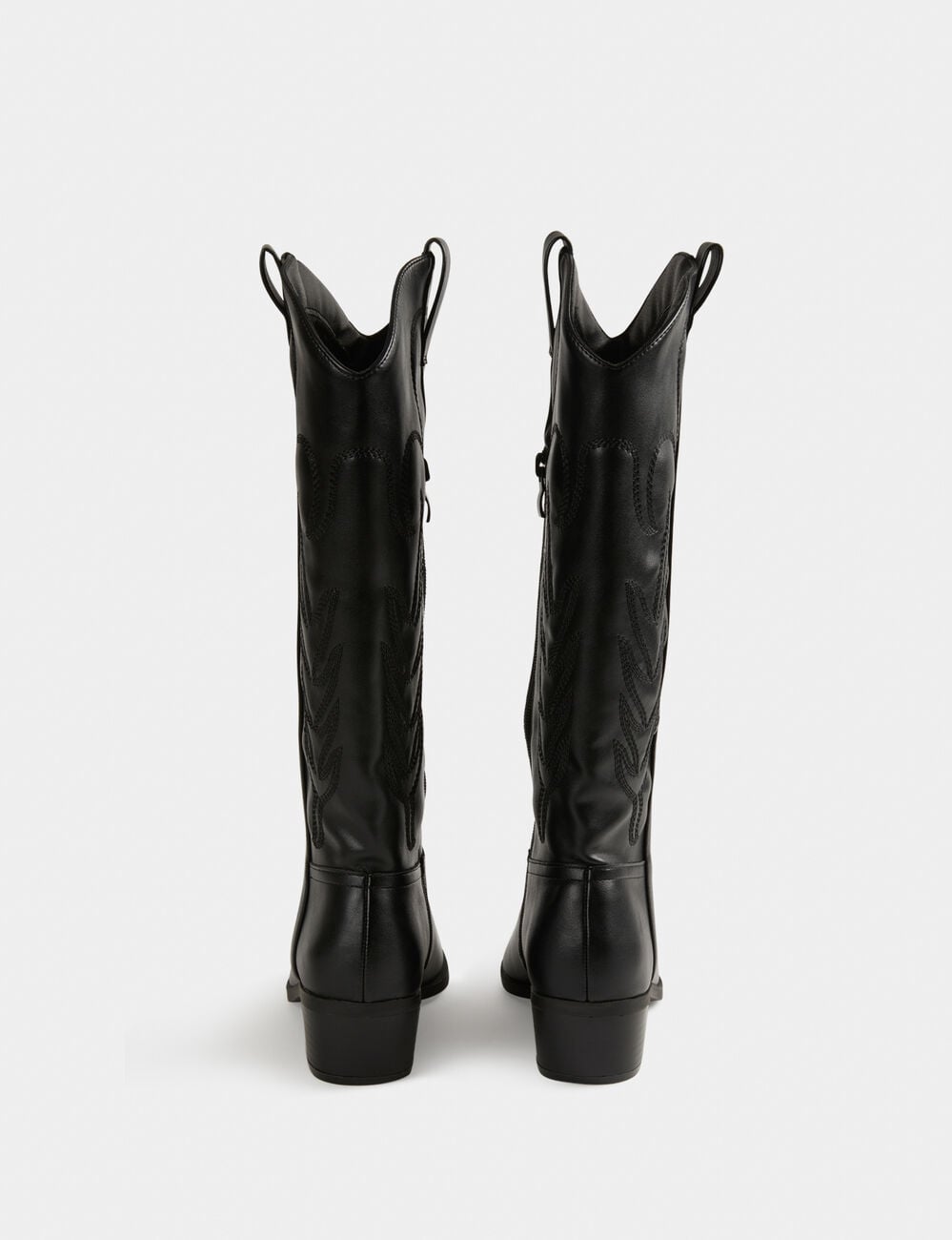 Bottes western zipp&eacute;es noir femme