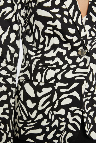 Veste cintrée imprimé abstrait multico femme