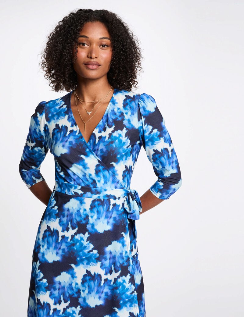 robe courte ajustee imprimee multicolore femme Robe courte ajustée imprimée multicolore femme