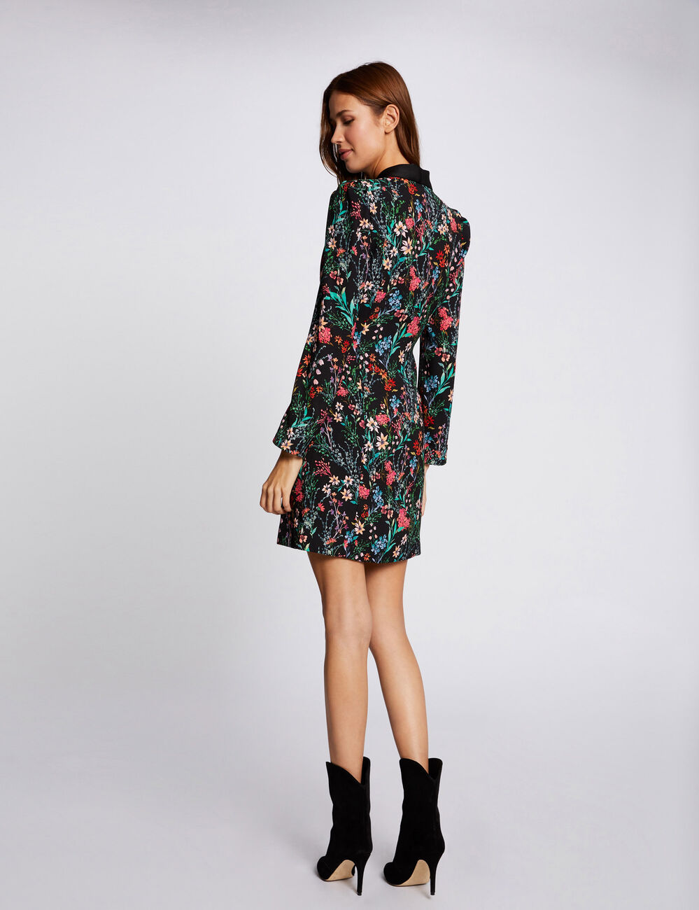 Robe portefeuille imprim&eacute; v&eacute;g&eacute;tal multico femme