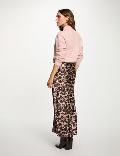 Jupe longue fluide multicolore femme
