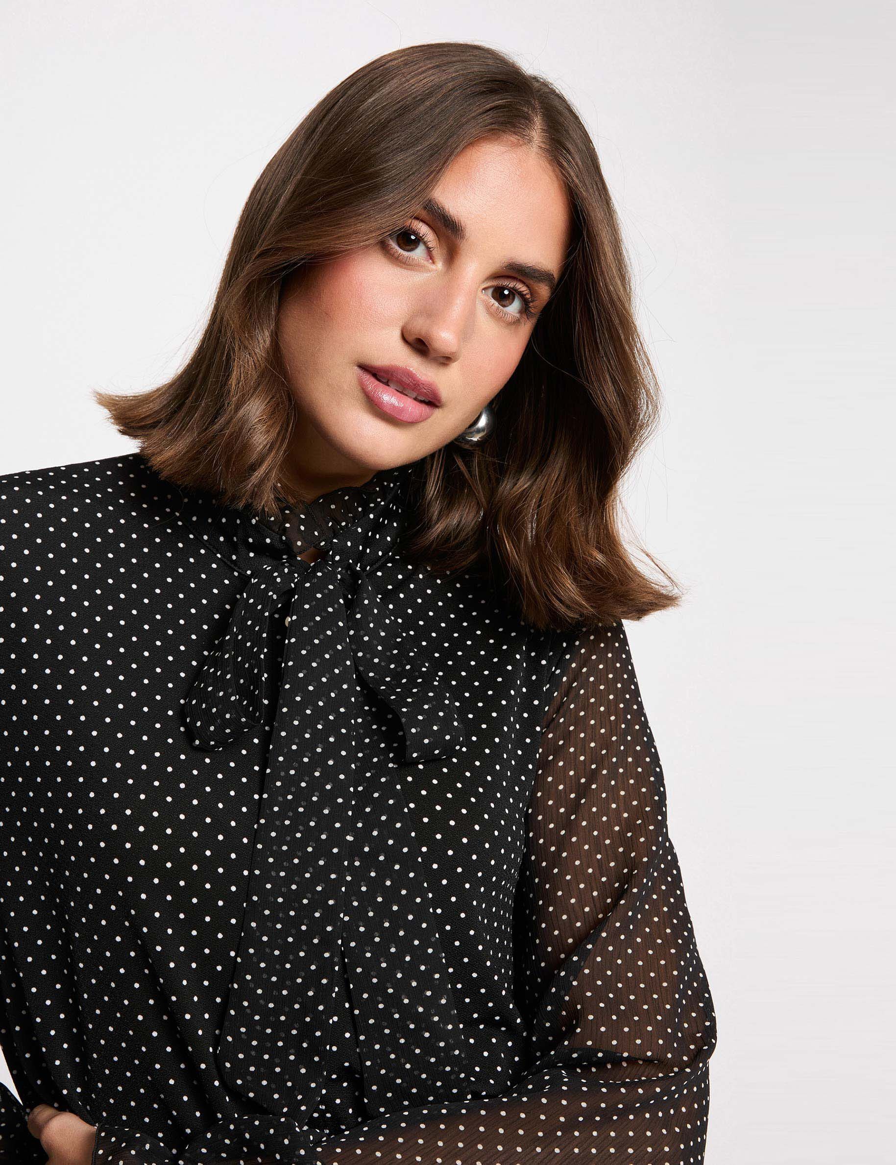 T shirt col lavallière femme - vue 2