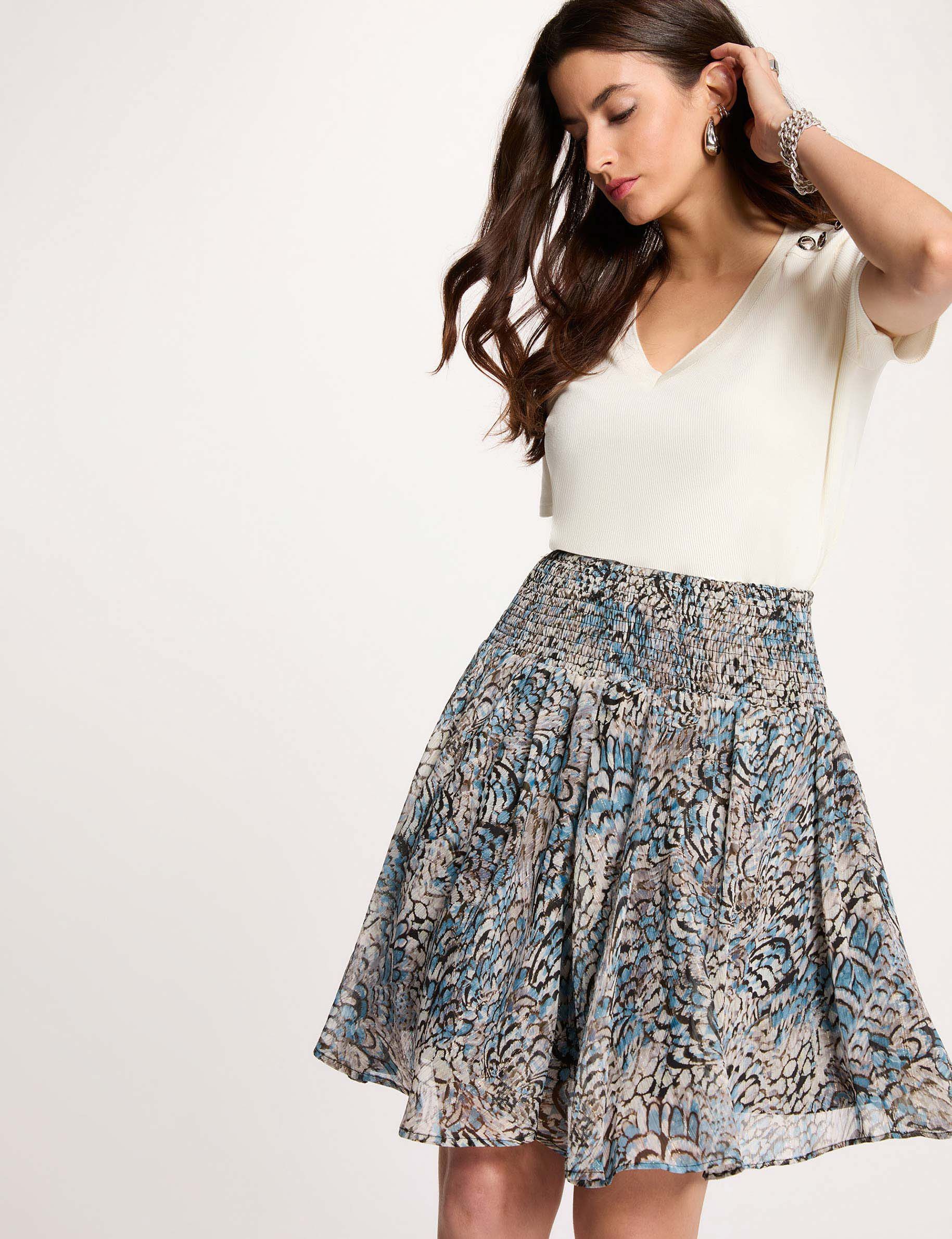 Jupe courte patineuse femme - vue 1