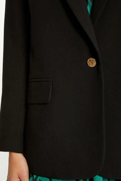 Veste tailleur oversize noir femme