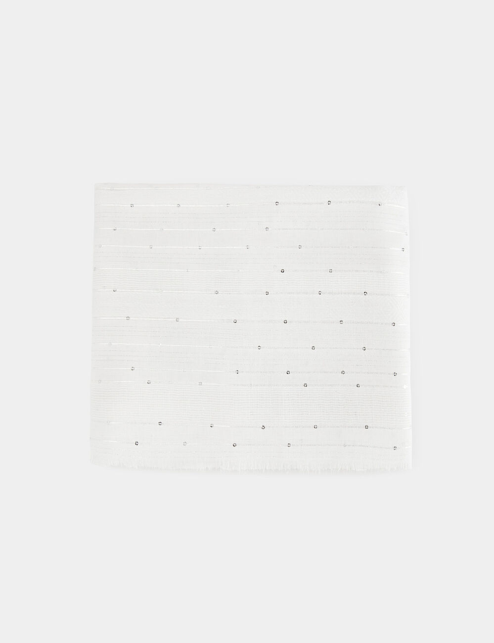 Foulard à sequins blanc femme