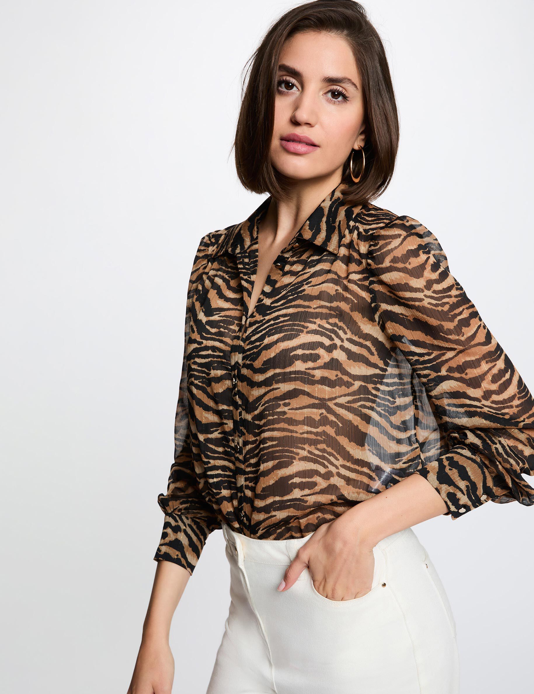 Chemise voile imprimé femme