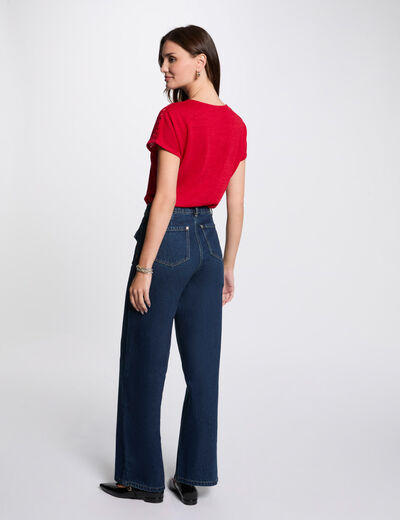 T-shirt manches courtes rouge femme