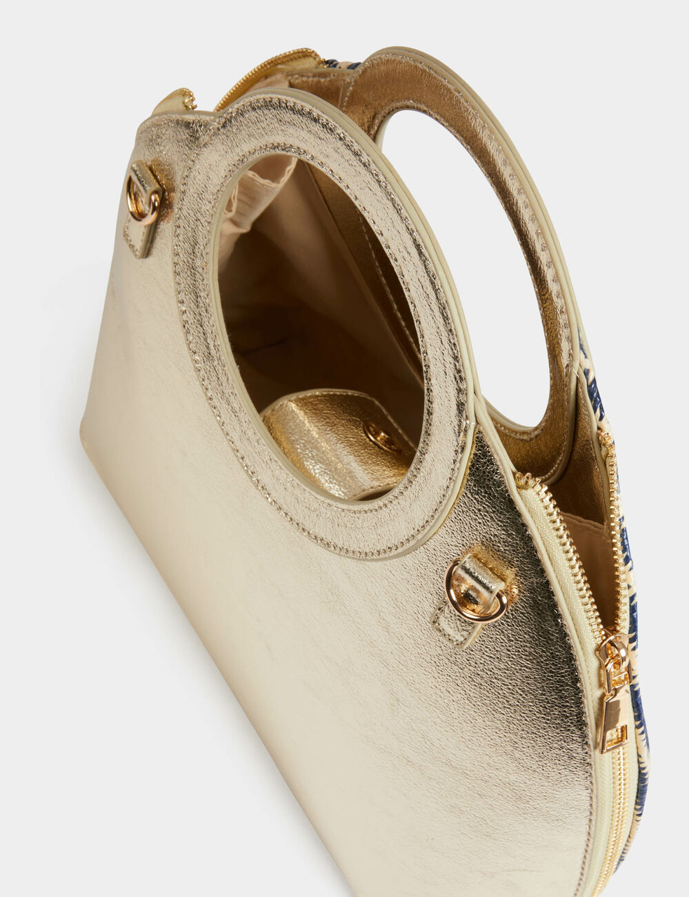 Sac tressé à rayures multicolore femme