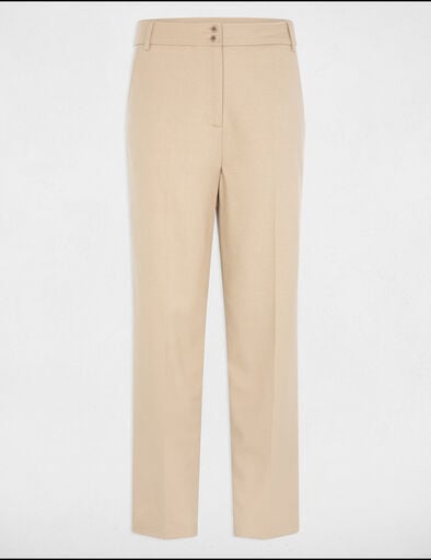 pantalon droit marron clair femme Pantalon droit marron clair femme