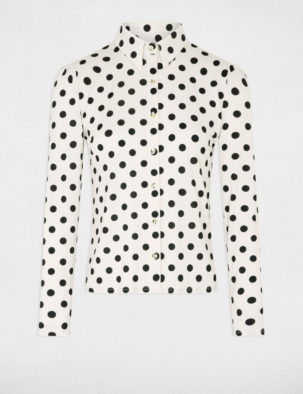 T-shirt manches longues &agrave; pois multico femme