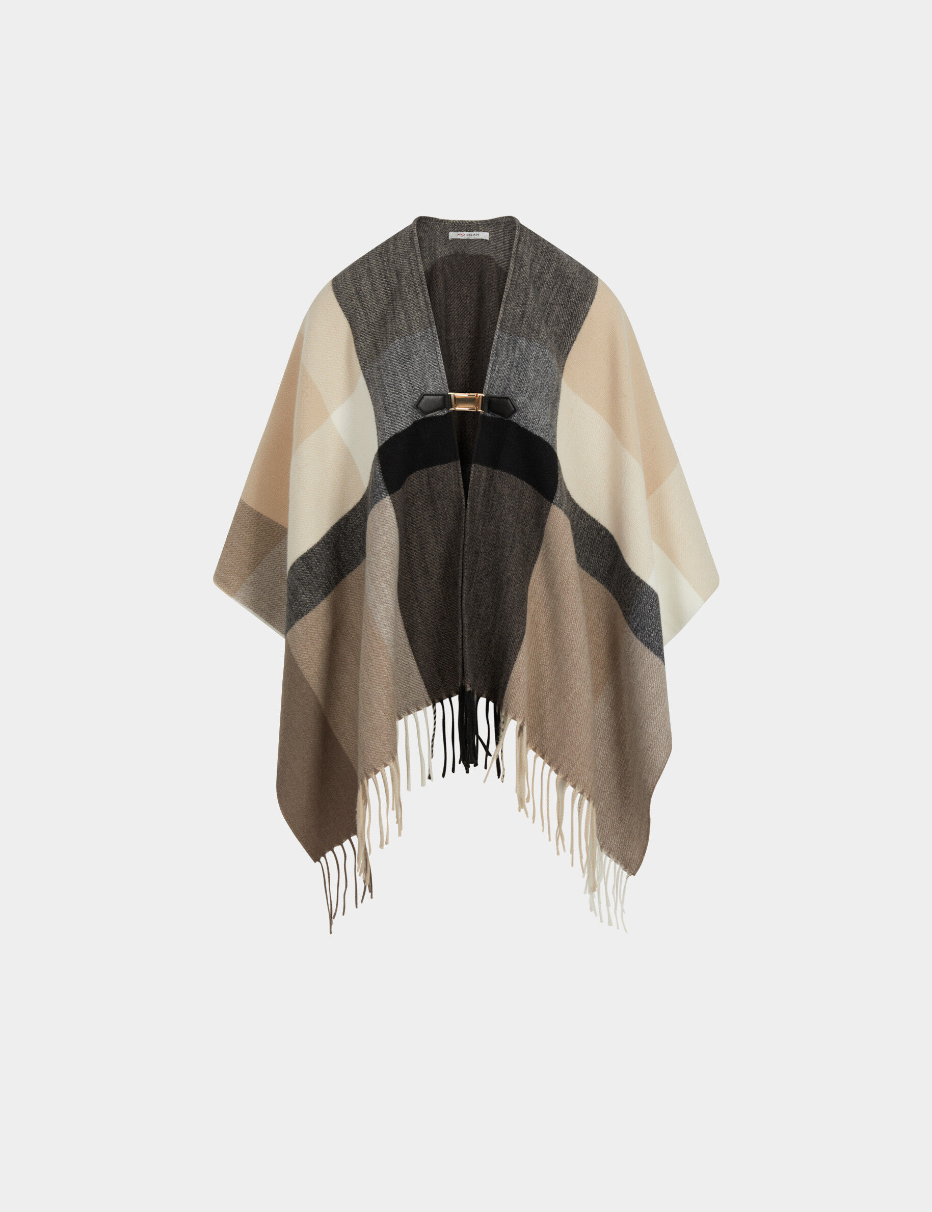 Poncho col ouvert femme