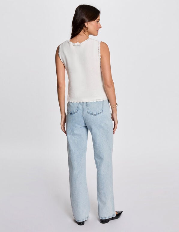 gilet sans manches blanc femme Gilet sans manches blanc femme