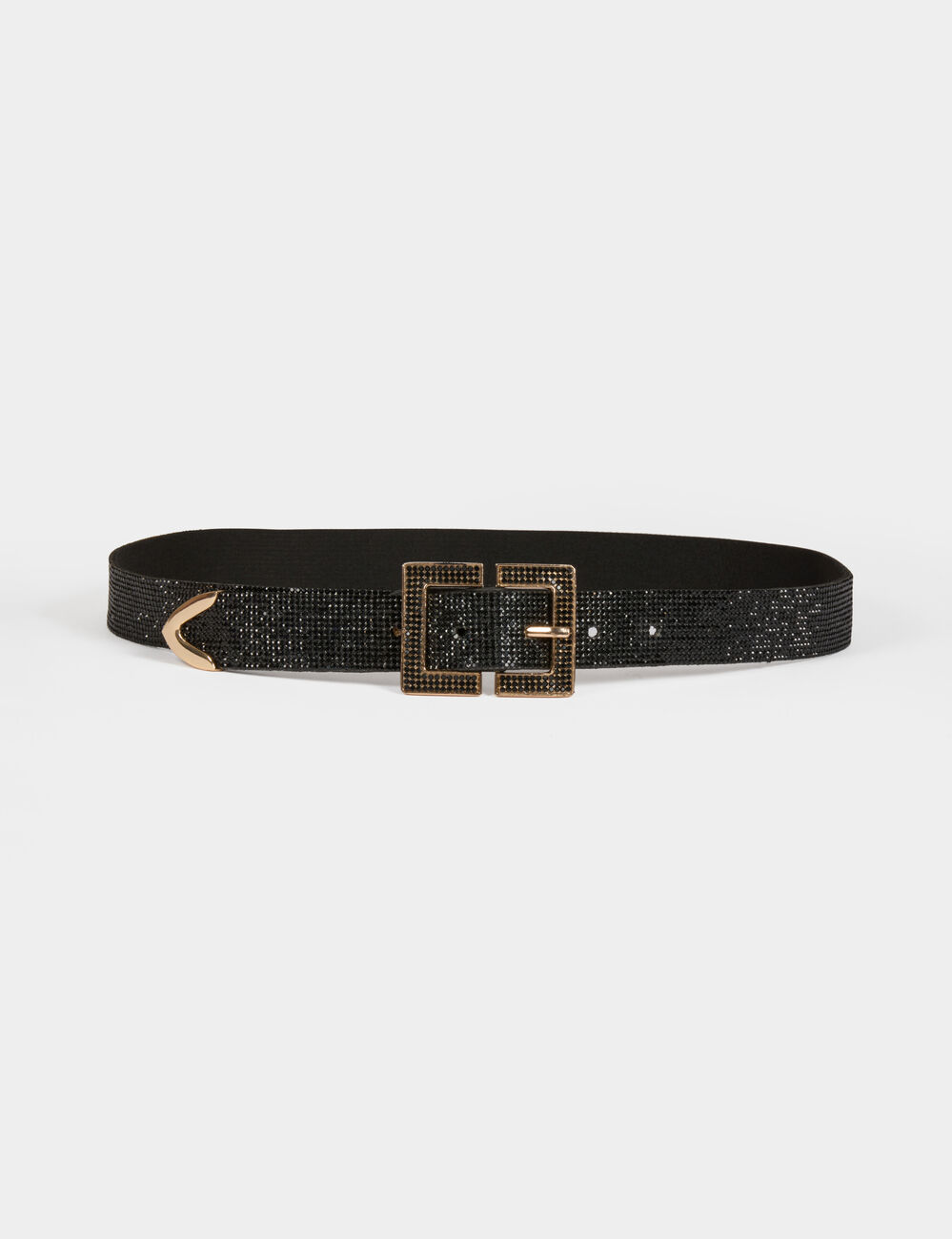 Ceinture Skinny En Cuir Texturé Noir Christian Louboutin Femme US 34 IT 85