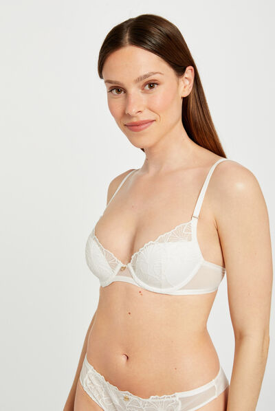 Soutien-gorge coques ivoire femme