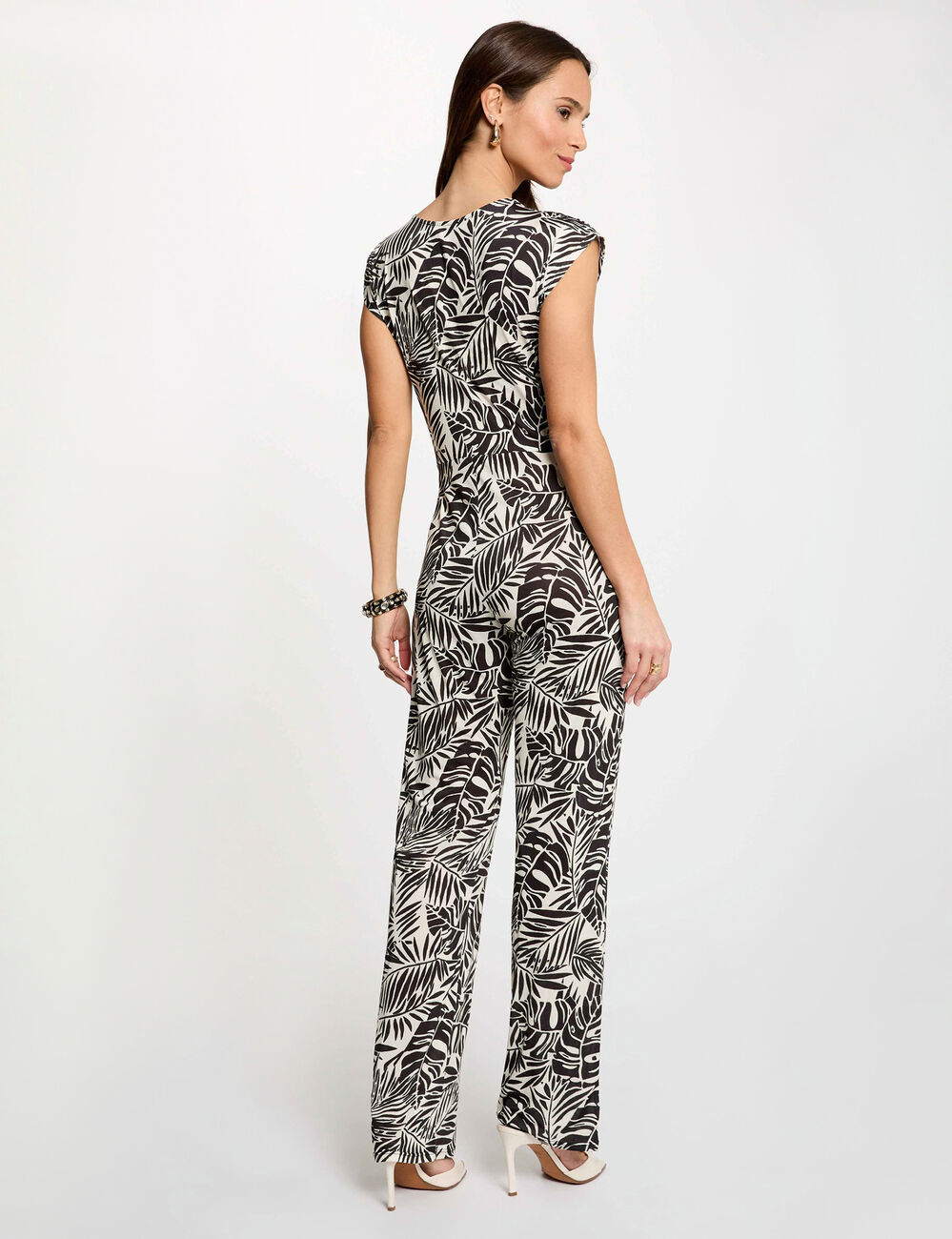 Combinaison ajust&eacute;e d&eacute;collet&eacute; multicolore femme