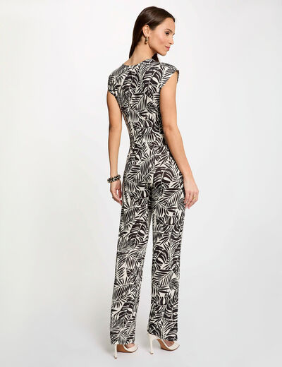 Combinaison ajust&eacute;e d&eacute;collet&eacute; multicolore femme