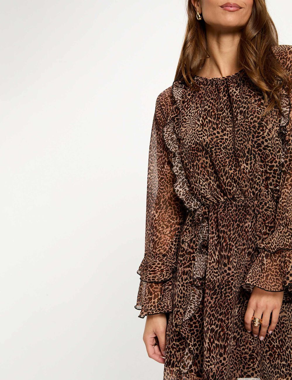 Robe courte &eacute;vas&eacute;e multicolore femme