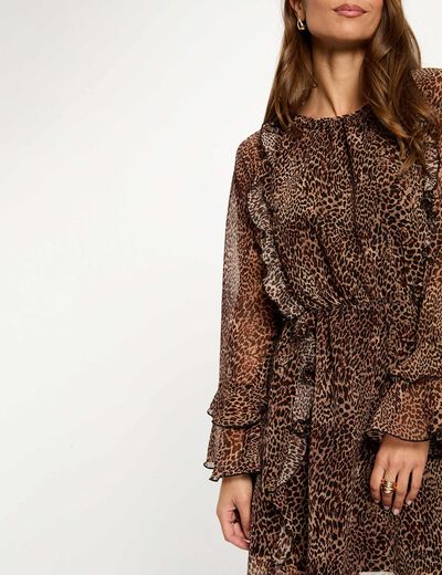 Robe courte &eacute;vas&eacute;e multicolore femme