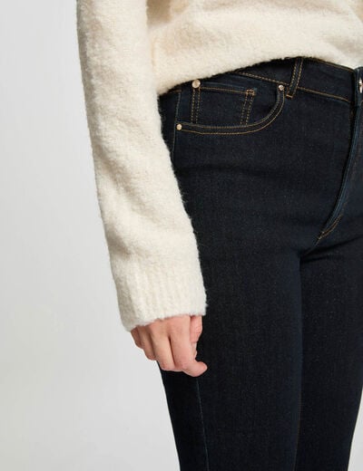 Jean bootcut taille haute denim brut femme