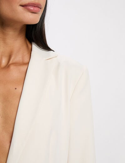 Veste blazer creme femme