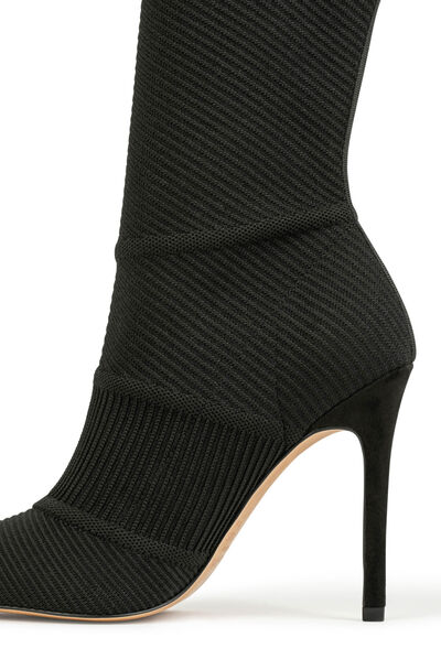 Bottes à talons aiguilles noir femme