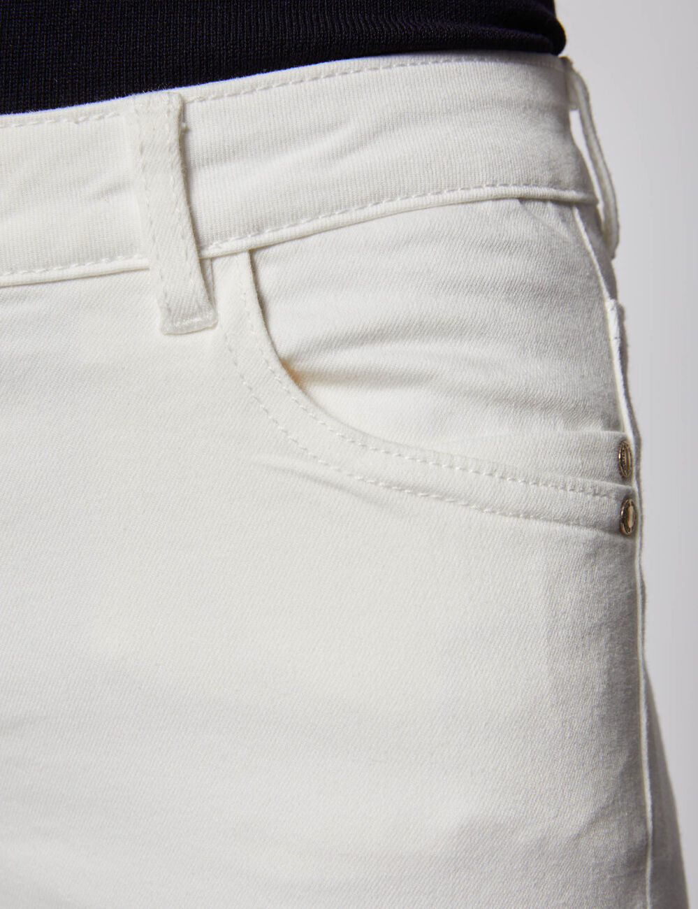 Pantalon skinny taille standard 5 poches ecru femme