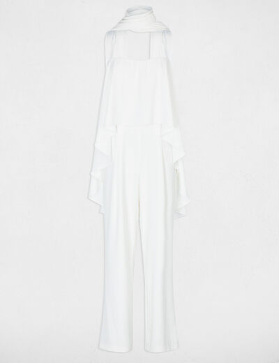 Combinaison bustier fluide blanc femme