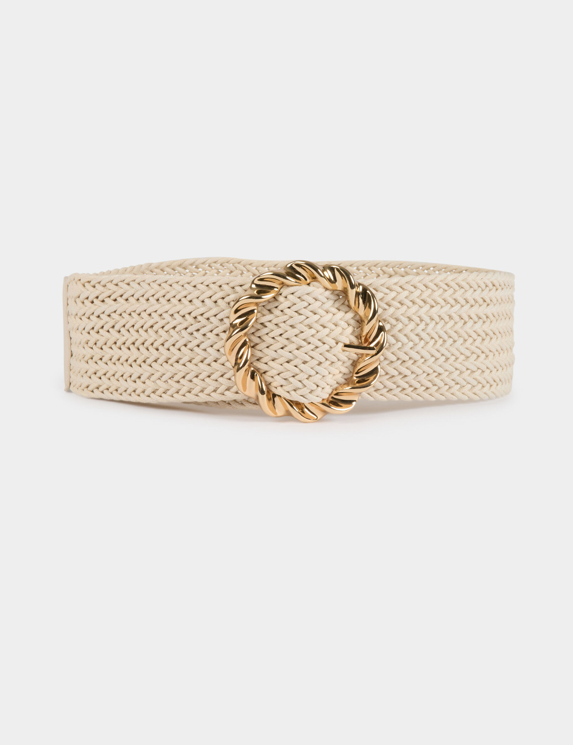 Ceinture tressée ivoire femme - Morgan - Modalova