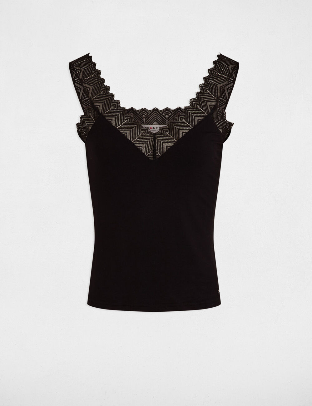 D&eacute;bardeur &agrave; dentelle noir femme