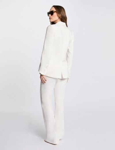 Blazer boutonnée blanc femme