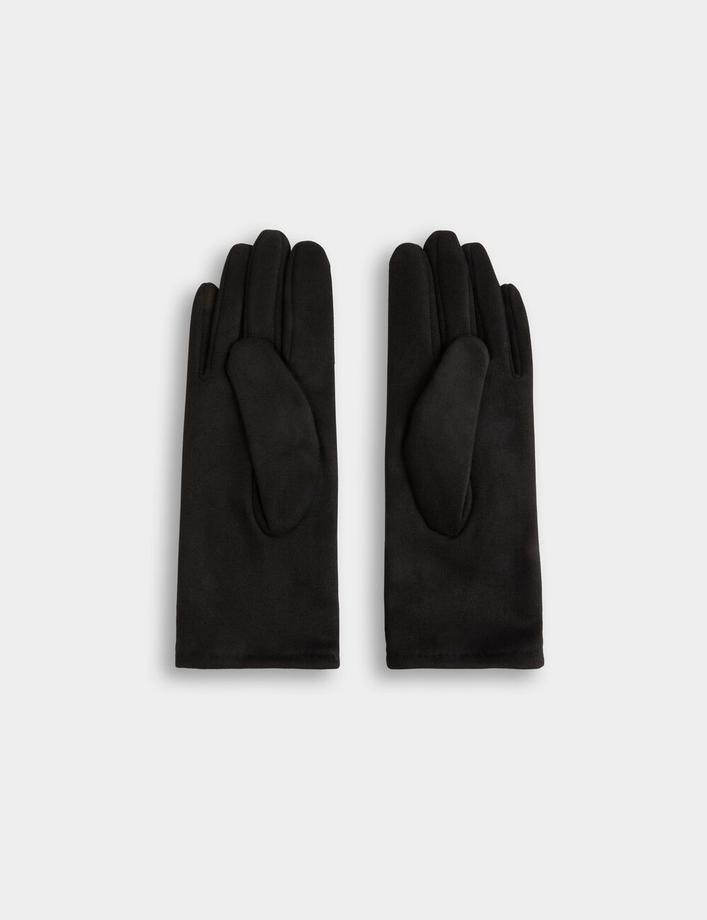 Gants su&eacute;dine strass noir femme
