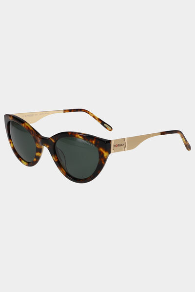 Lunettes de soleil style oeil de chat marron femme