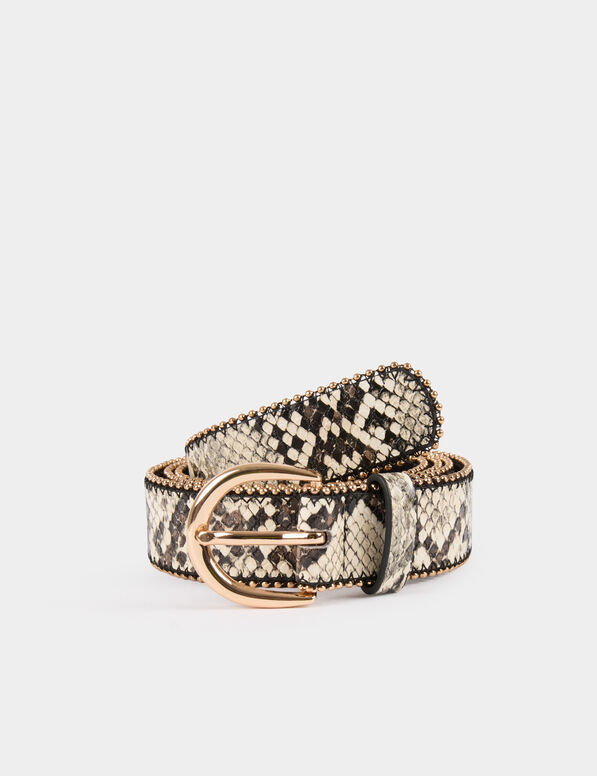 ceinture imprime python multicolore femme Ceinture imprimé python multicolore femme