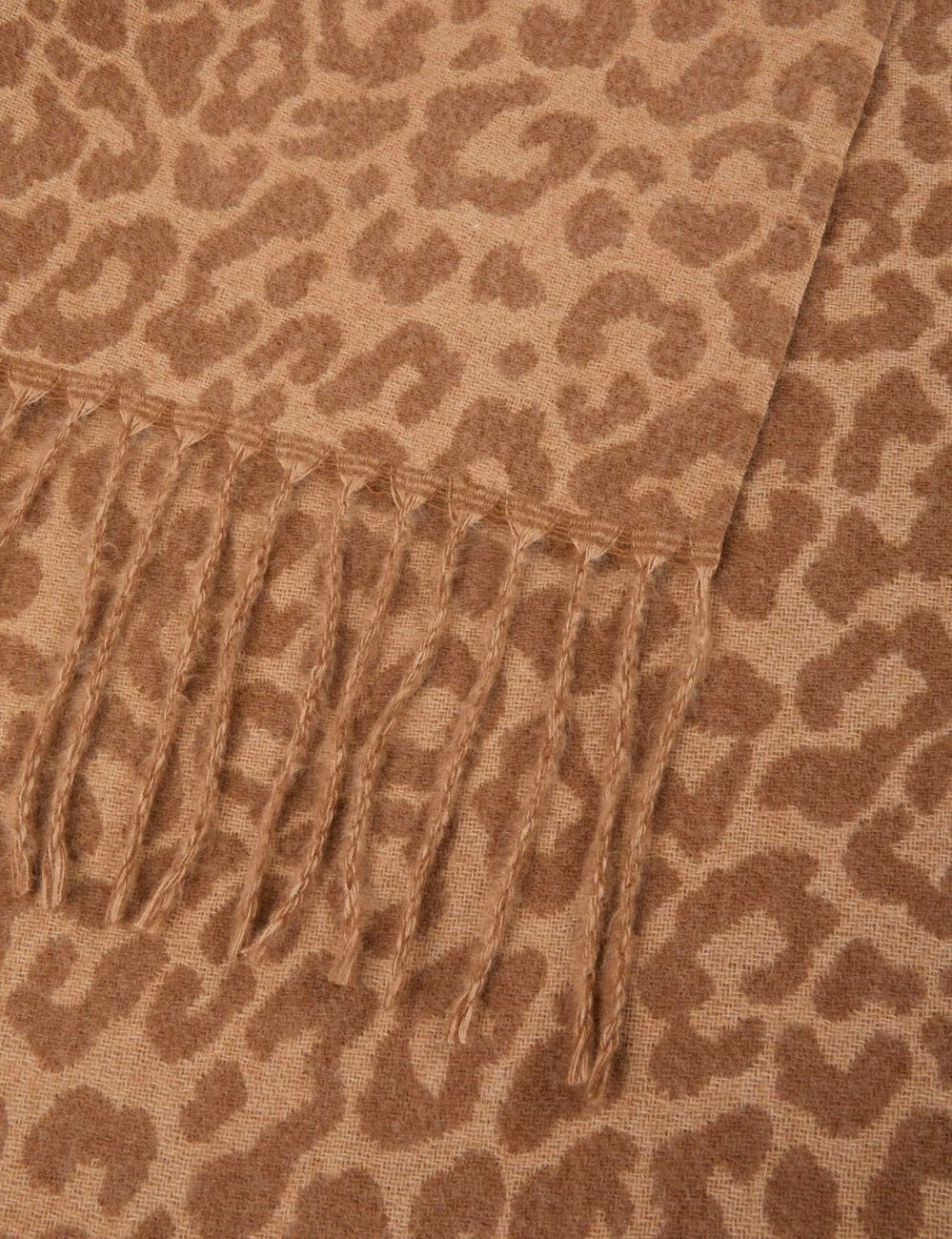 &Eacute;charpe motif animalier beige femme