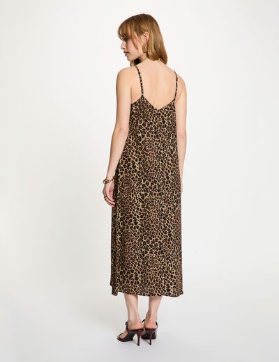 Robe Morgan Femme – Taille 34 XS – Bleu à Pois – Évasée Sans Manches – Occasion