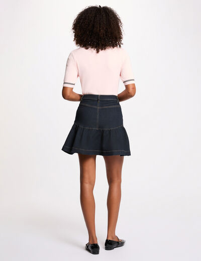 Gilet ajust&eacute; manches courtes rose clair femme