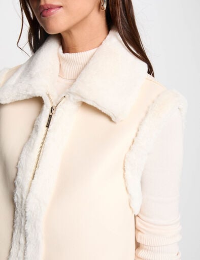blouson court sans manches ivoire femme Blouson court sans manches ivoire femme