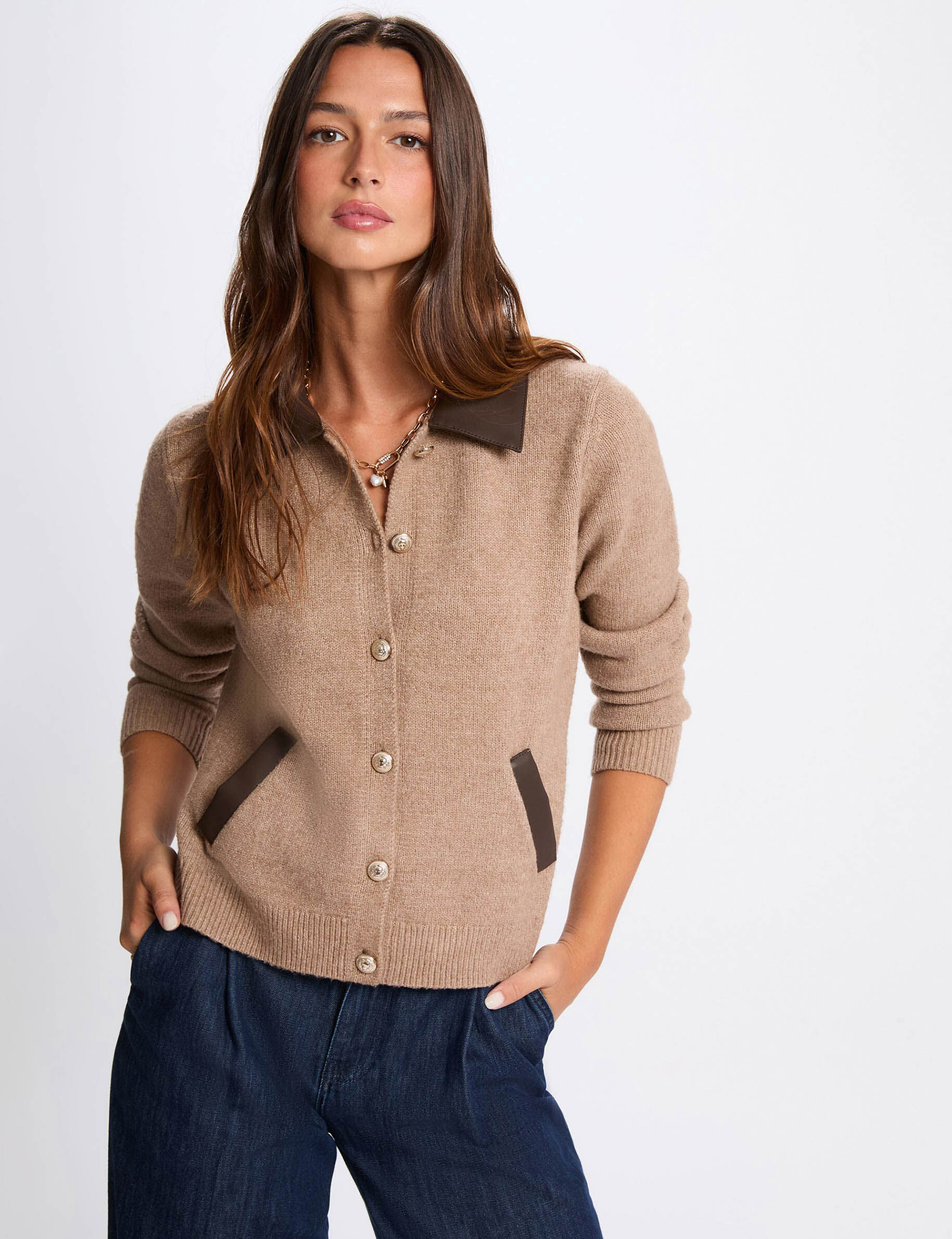 Veste ajustée col à revers femme