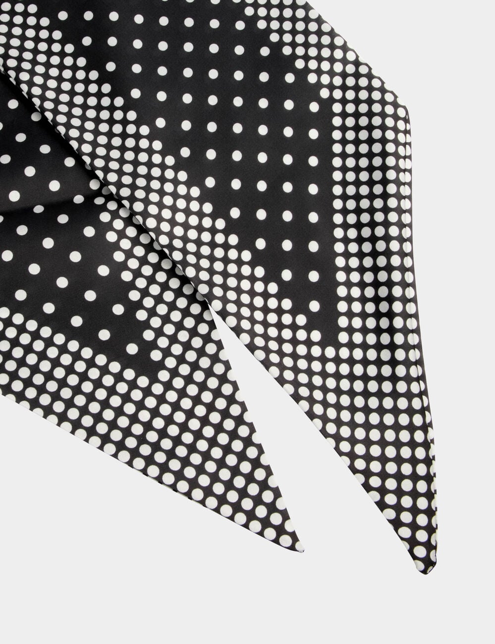 Foulard motif pois noir femme