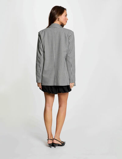 Blazer oversize col tailleur noir femme