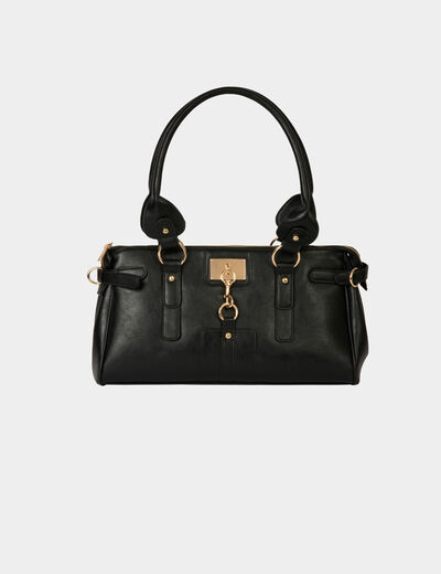 Sac similicuir port&eacute; &eacute;paule noir femme