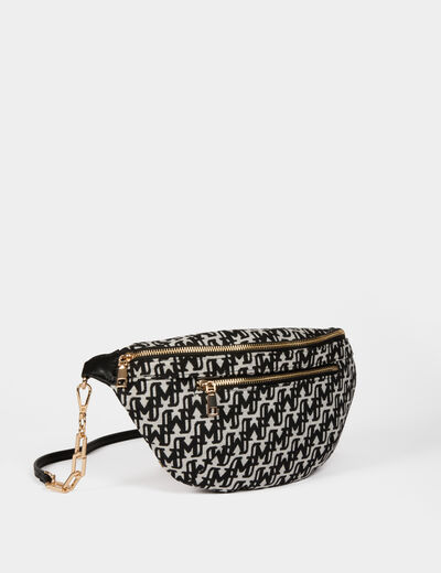 Sac banane monogramm&eacute; noir femme