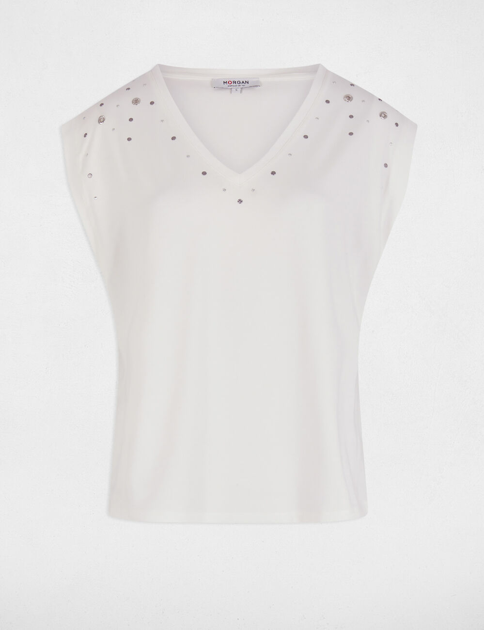 T-shirt manches courtes blanc femme