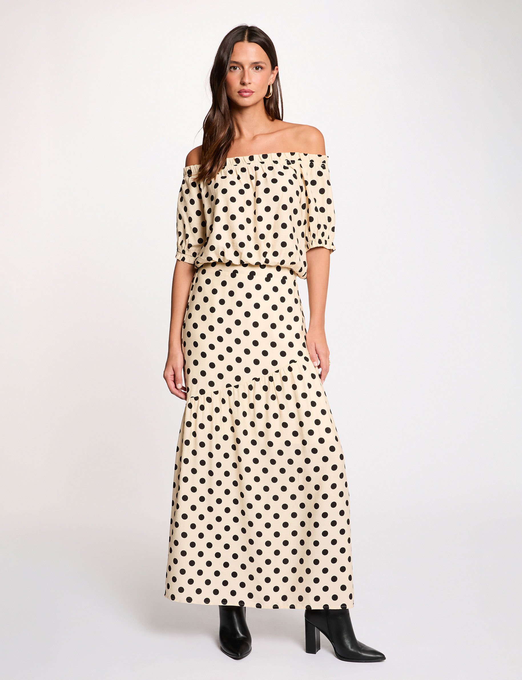 Top col bardot fluide femme