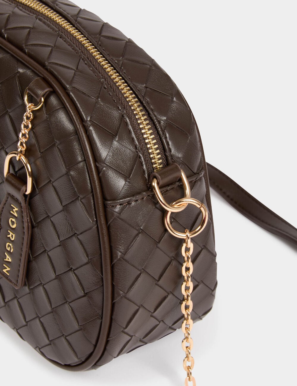 Sac tress&eacute; marron fonc&eacute; femme