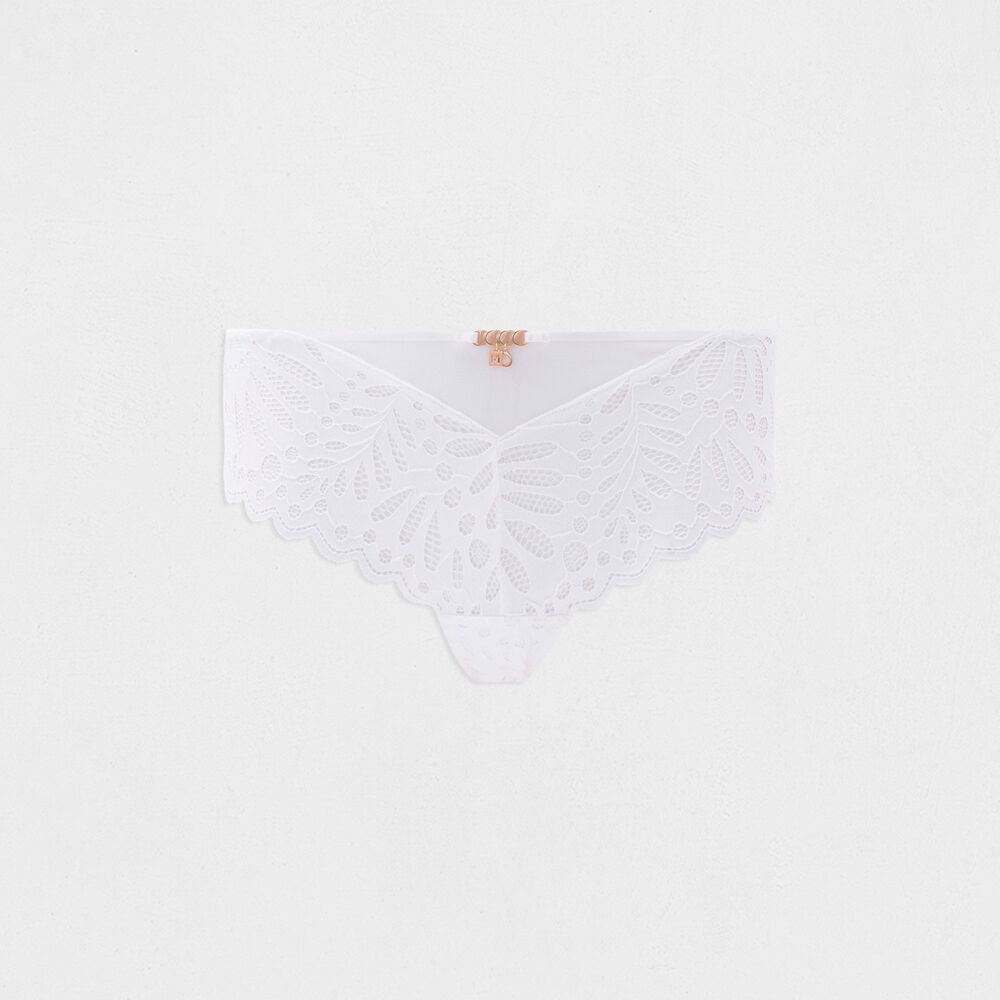 Shorty en dentelle ivoire femme