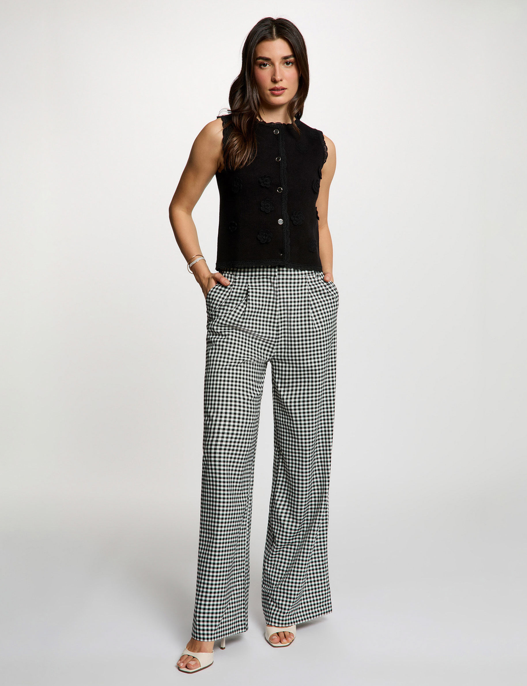 Pantalon large à plis femme - vue 1