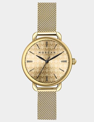 Montre jaune or femme