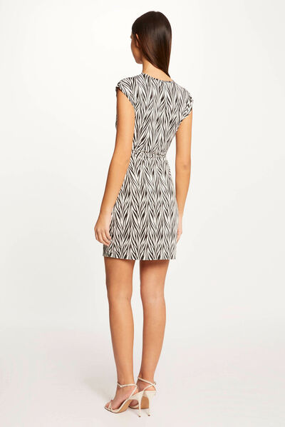Robe ajustée imprimé géométrique multico femme