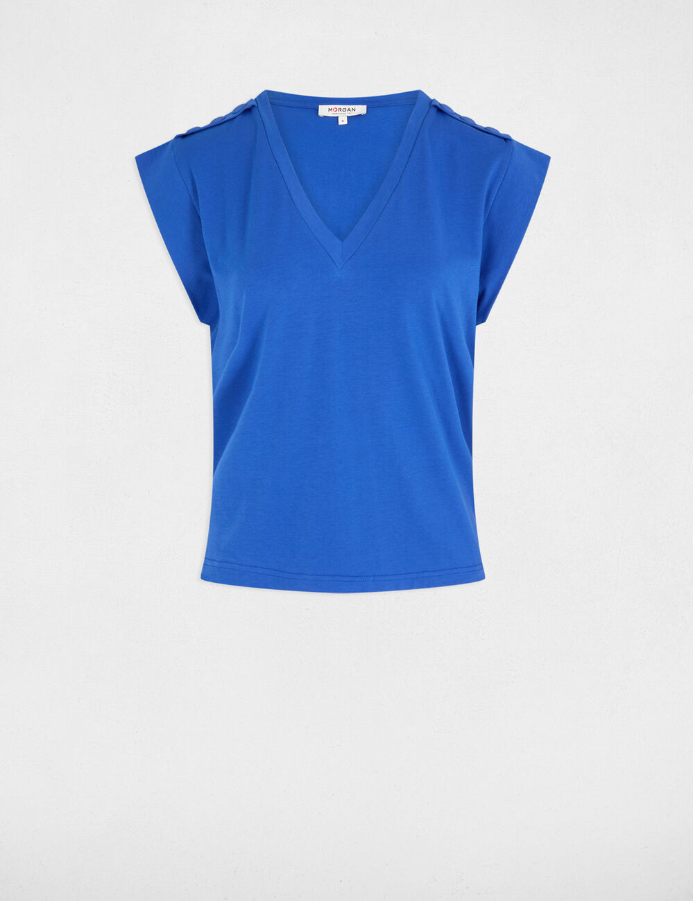 T-shirt manches courtes bleu electrique femme